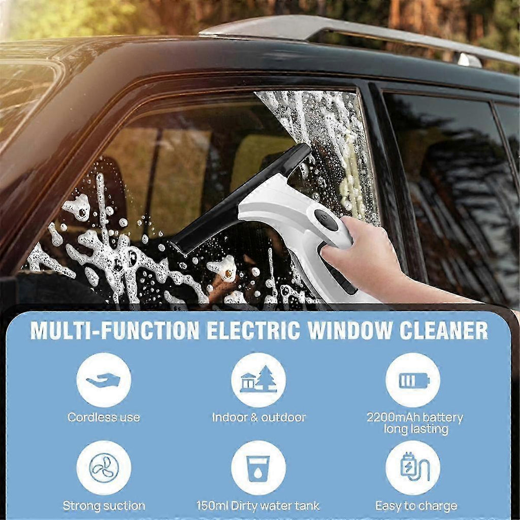 Rechargeable Window Vacuum Cleaner with Squeegee