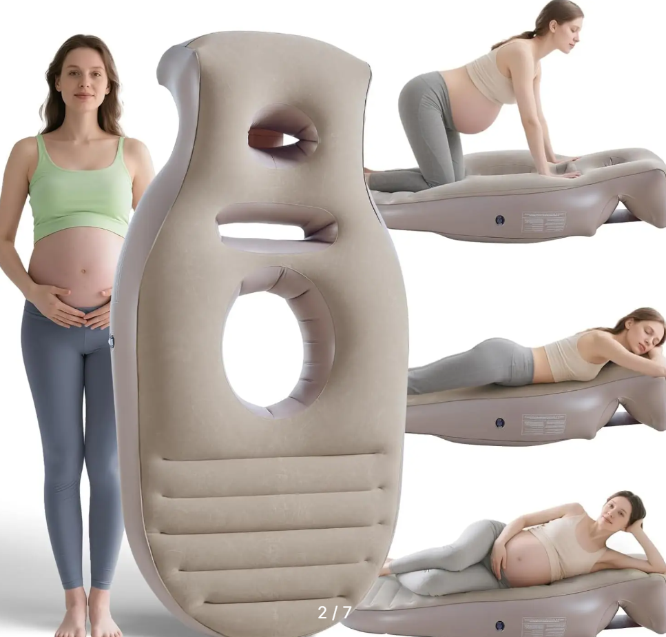 pregnancy pillow with a belly hole